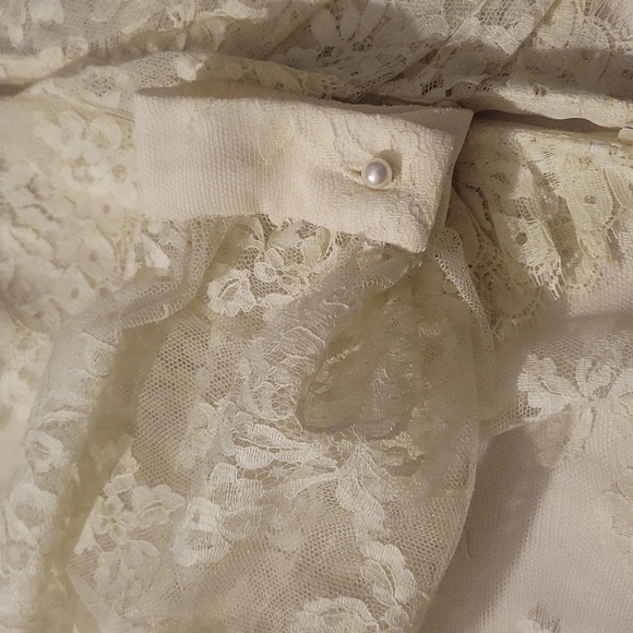 Vintage 60s 70s Ruffled Poet Blouse L - Picture 5 of 13